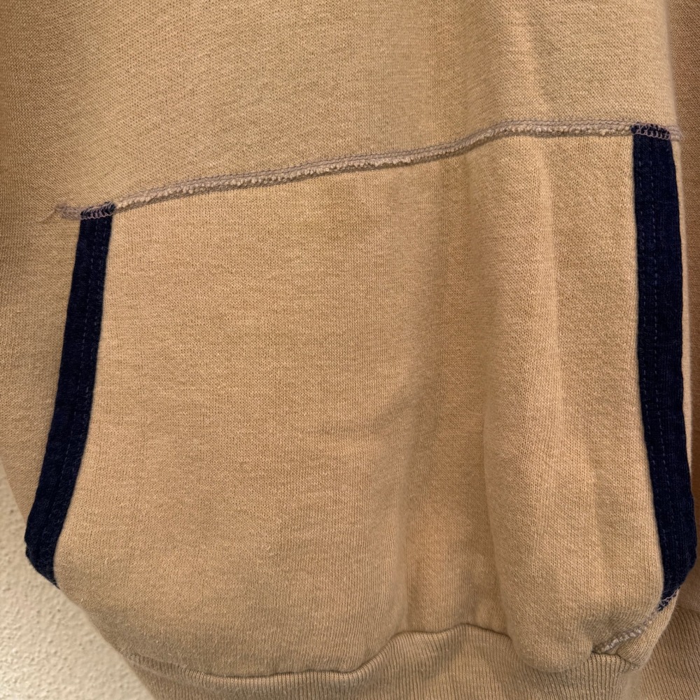 Vintage 50s 60s KKG Raglan Sweatshirt Tan Navy Sorority Fraternity Size Medium - Picture 13 of 13